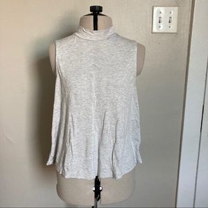 Madison & Berkeley Light Grey Mock Turtleneck Tee